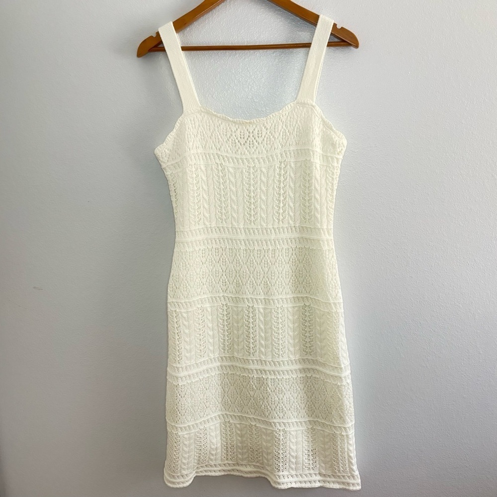 Taylor Ivory Crochet Knit Midi Cottagecore Dress – Size XL - Picture 12 of 13